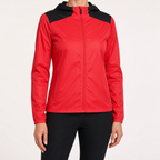 Yvonne | Womens Water Resistant Quick Dry Hooded Windbreaker Jacket, Red