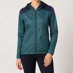 Yvonne | Womens Water Resistant Quick Dry Hooded Windbreaker Jacket, Dark Green