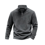 Zane | Mens Fleece Half Zip Sweatshirt - Dark Grey