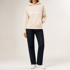 Zeb | Womens Hoodie Fleece Lined Zip Up Sweatshirt, Apricot